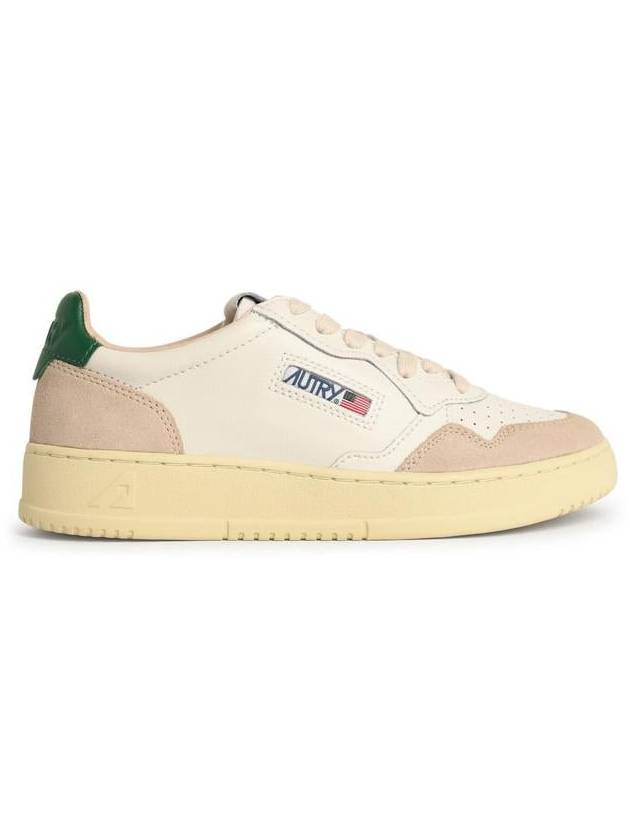 Men's Medalist Leather Low Top Sneakers Green Tab - AUTRY - BALAAN 2