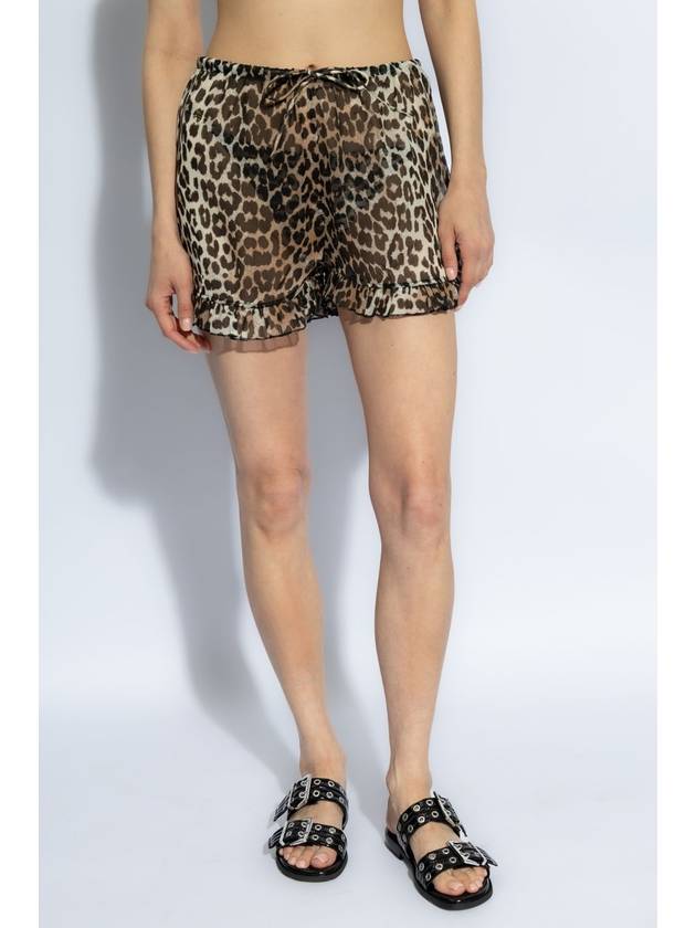 leopard print shorts - GANNI - BALAAN 4