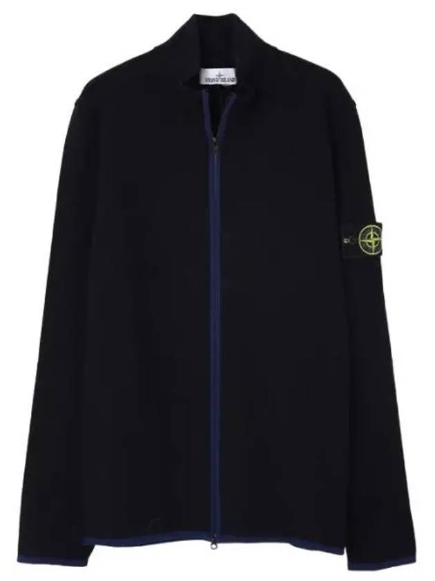 Stretch wool zip up knit cardigan regular fit men s jacket - STONE ISLAND - BALAAN 1