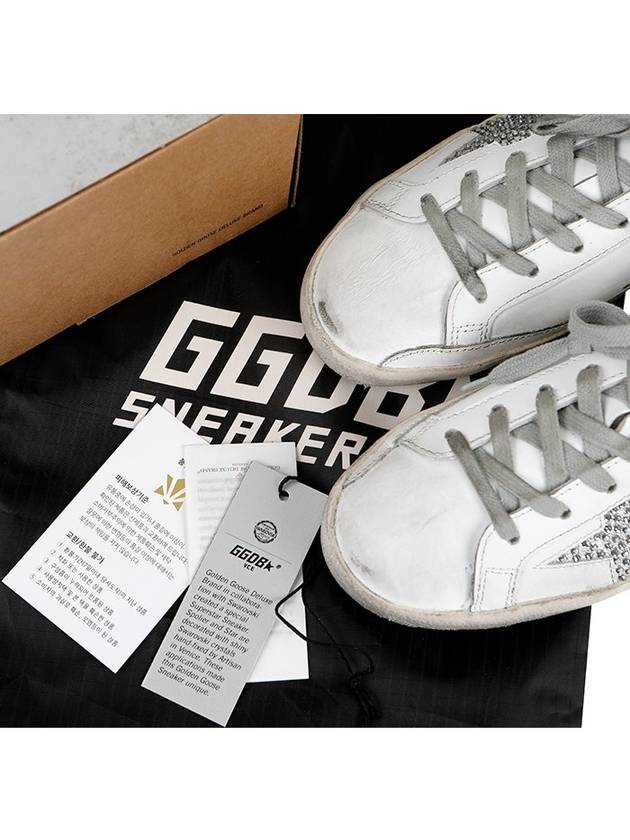 Women's Crystal Star Heel Tab Low Top Sneakers White - GOLDEN GOOSE - BALAAN 10