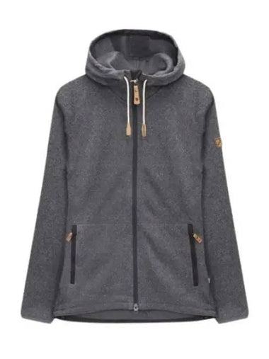 Women s Ovik Fleece Hoodie Dark Gray - FJALL RAVEN - BALAAN 1