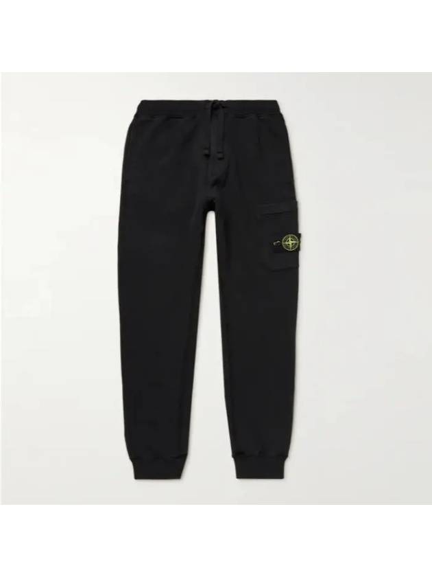 Men's Wappen Patch Training Jogger Pants Black - STONE ISLAND - BALAAN 3