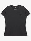 Women s Logo Patch Black Short Sleeve T Shirt PWTEEBT32 541 - PARAJUMPERS - BALAAN 1