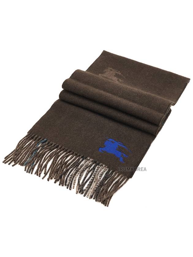 Check EKD Embroidered Reversible Cashmere Scarf Snug - BURBERRY - BALAAN 4