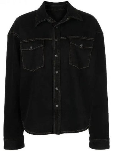 Flap pocket denim jacket 270363 - WARDROBE.NYC - BALAAN 1