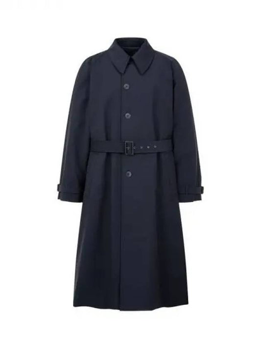 Men s A line single trench coat dark navy 270995 - GIORGIO ARMANI - BALAAN 1