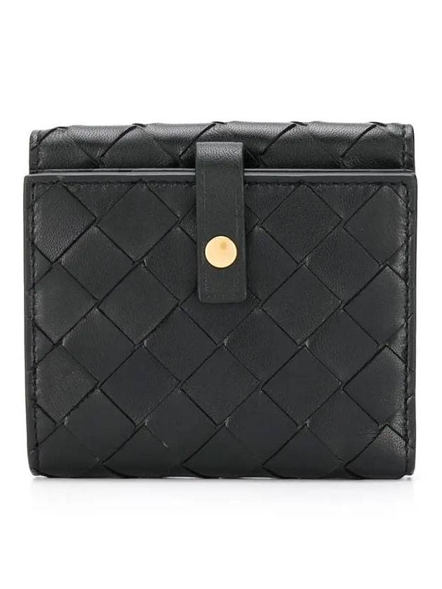 Intrecciato Mini Bicycle Wallet Black - BOTTEGA VENETA - BALAAN.