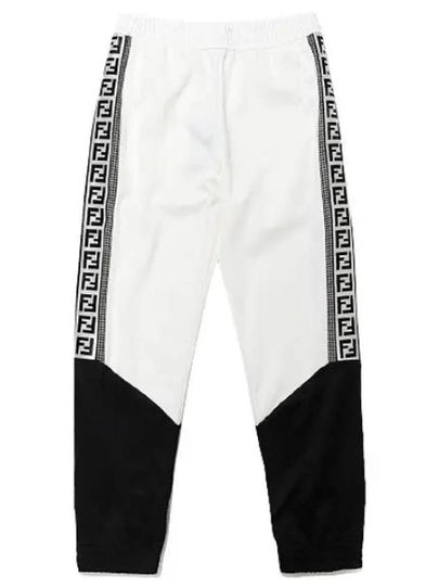 Color Block Logo Side JoGGer Track Pants Black White - FENDI - BALAAN 2