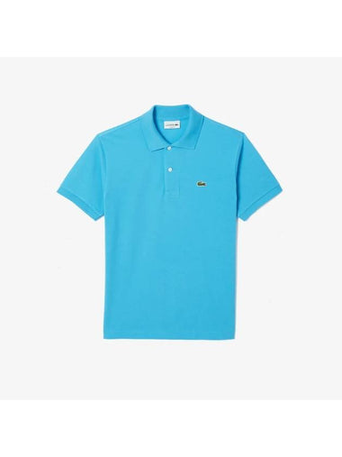 Men's Logo Classic Fit Cotton Short Sleeve Polo Shirt Light Blue - LACOSTE - BALAAN 1