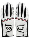 Golf Wear Striped Synthetic Leather Golf Gloves WB21SUWG02WH White - WHITEBALL - BALAAN 6