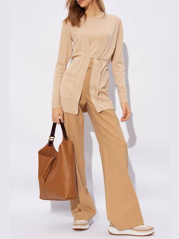 Signature Leg Straight Pants Beige - CHLOE - BALAAN 3