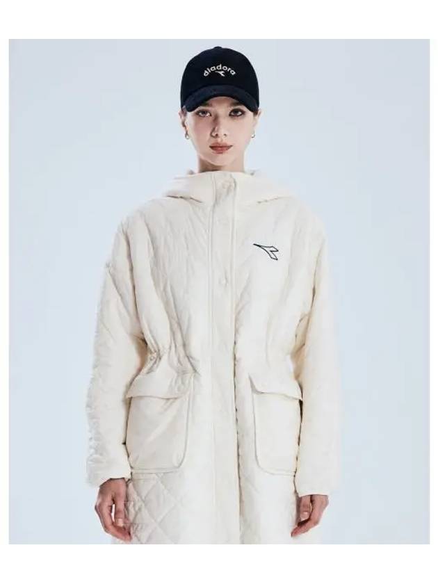 Diadora bench fleece long padded jacket IVORY - DIADORA - BALAAN 1