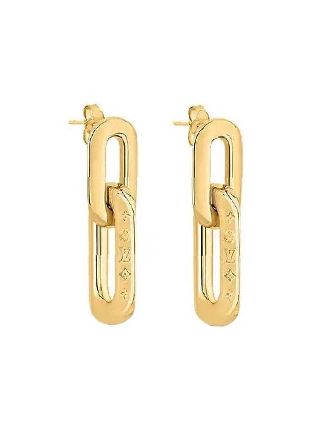 LV Edge Double Earrings Gold - LOUIS VUITTON - BALAAN 1