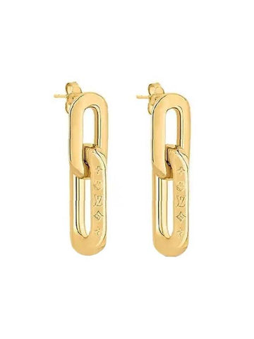 LV Edge Double Earrings Gold - LOUIS VUITTON - BALAAN 1