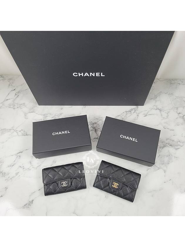 Classic Lambskin Silver Hardware Card Wallet Black - CHANEL - BALAAN 3