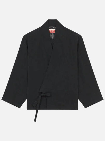 Women's Black Kimono Jacket FD62VE0329FB 99 - KENZO - BALAAN 1