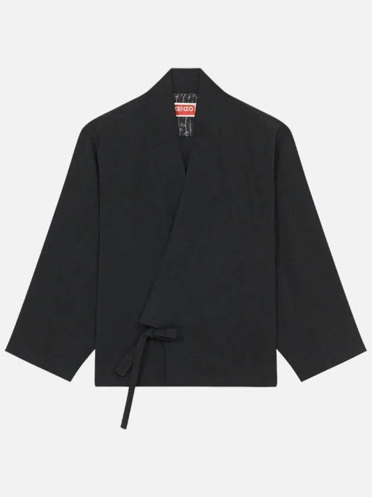 Women's Black Kimono Jacket FD62VE0329FB 99 - KENZO - BALAAN 2