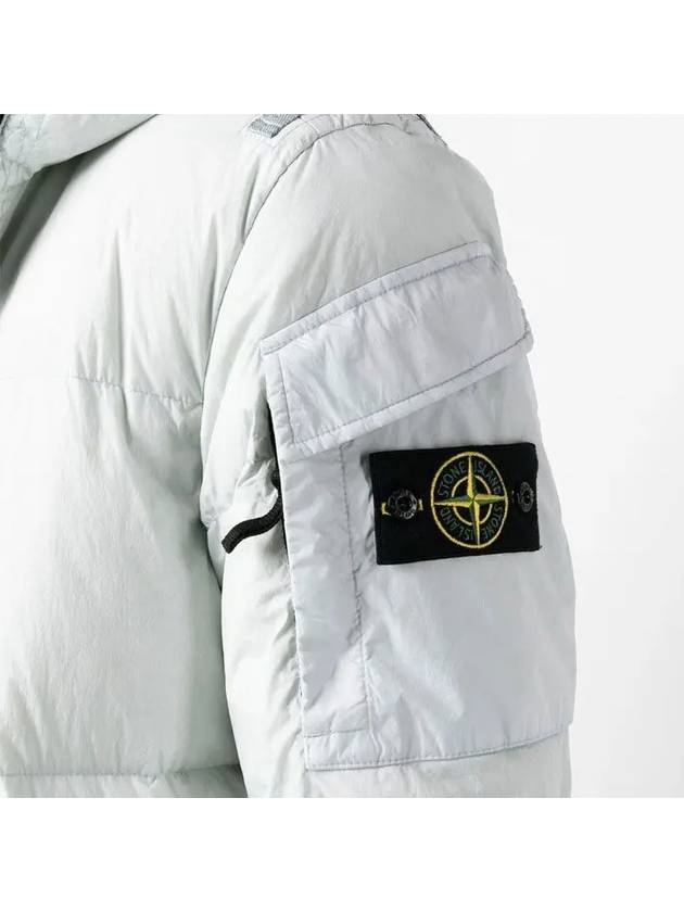 Men's Wappen Patch Crinkle Wraps Padding Light Grey - STONE ISLAND - BALAAN 7