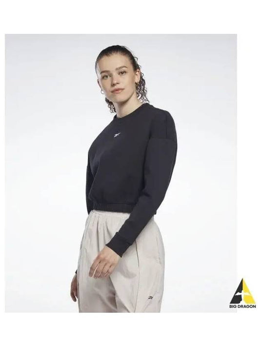 DreamBlend Crop Sweatshirt Women Black H51452 - REEBOK - BALAAN 1