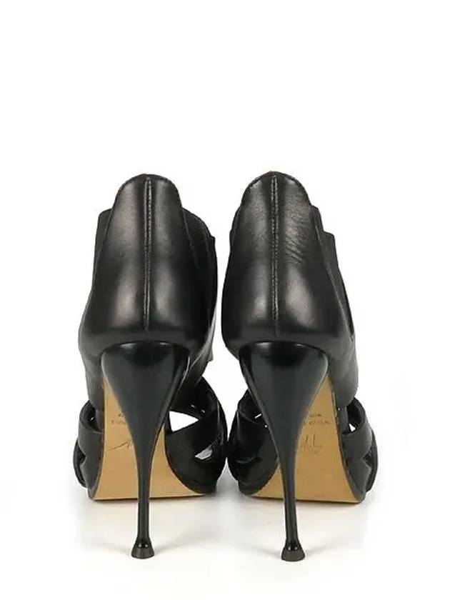 Black leather strap decorated high heel shoes 250mm - GIUSEPPE ZANOTTI - BALAAN 4