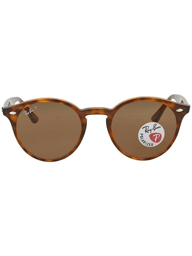 Ray Ban Polarized Brown Classic B-15 Round Sunglasses RB2180 710/83 49 - RAY-BAN - BALAAN 1