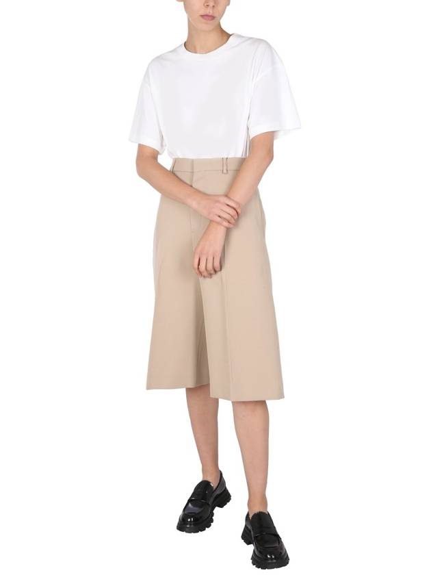 Women's Regular Fit Bermuda Shorts Beige - AMI - BALAAN 3