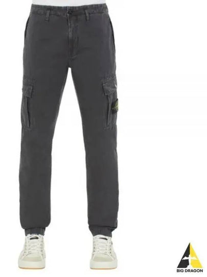 Men's Wappen Patch Cargo Track Pants Steel Grey - STONE ISLAND - BALAAN 2