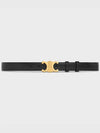 Triomphe Taurillon Medium Leather Belt Black - CELINE - BALAAN 3