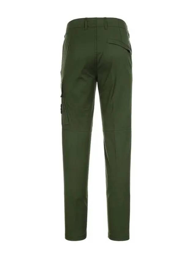 Wappen Patch Cotton Straight Pants Military Green - STONE ISLAND - BALAAN 3