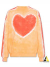 Heart Print Tie Dye Sweatshirt Orange - ACNE STUDIOS - BALAAN 2