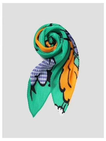 Pop pleated shawl muffler scarf green domestic product GM0024052913053 - ISSEY MIYAKE - BALAAN 1