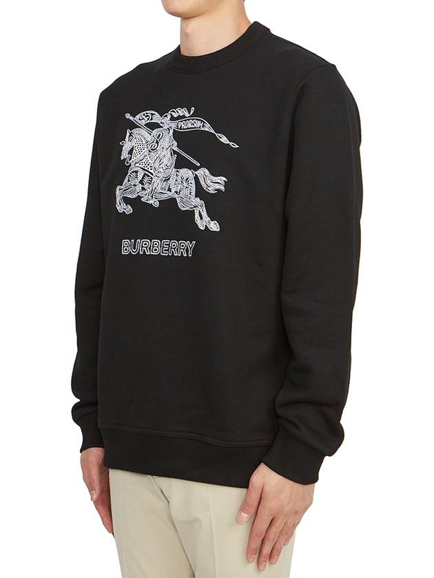 Embroidered EKD Logo Sweatshirt Black - BURBERRY - BALAAN.