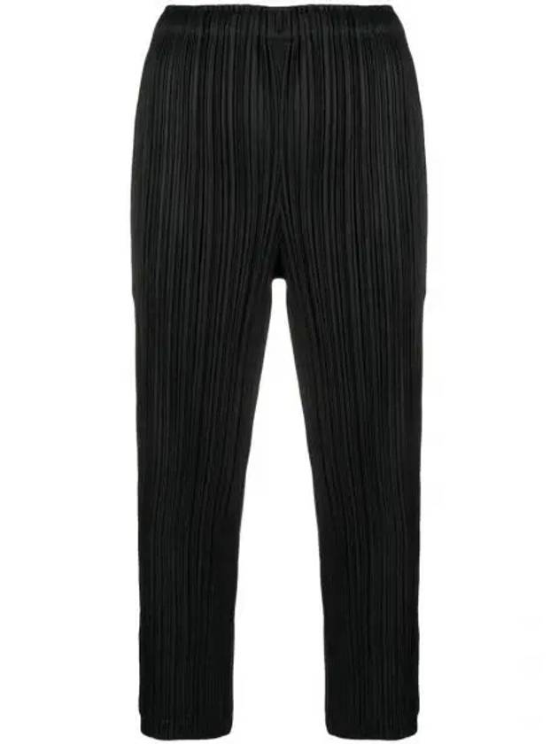 Pleated Straight Pants Black - ISSEY MIYAKE - BALAAN 2