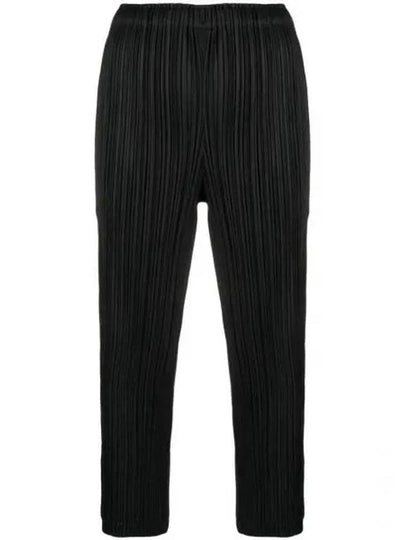 Pleated Straight Pants Black - ISSEY MIYAKE - BALAAN 2