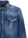 24FW Long Sleeve Shirt S74DM0846S30341 470 Blue - DSQUARED2 - BALAAN 3