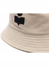 Haley Embroidered Logo Bucket Hat Ivory - ISABEL MARANT - BALAAN 6