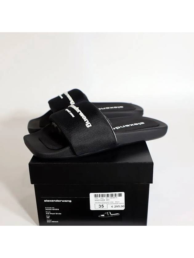 Pool Square Toe Slippers Black - ALEXANDER WANG - BALAAN 3