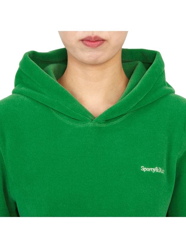 Serif Embroidered Logo Hoodie Green - SPORTY & RICH - BALAAN 7