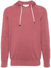 Drawstring Intarsia Knit Hoodie Fuchisa - BRUNELLO CUCINELLI - BALAAN 2