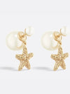 Dior Tribales Earrings Gold Finish Metal White Le - DIOR - BALAAN 1