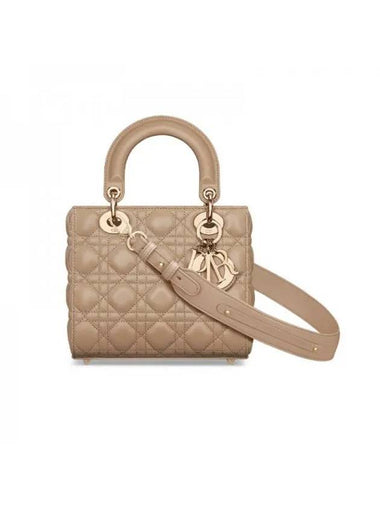 Lady My ABCDior Cannage Small Lambskin Tote Bag Biscuit - DIOR - BALAAN 1