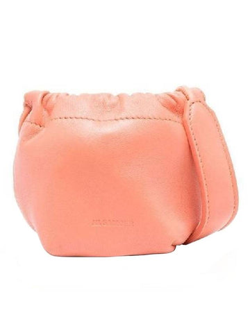 Dumpling Mini Drawstring Lambskin Leather Cross Bag Pink - JIL SANDER - BALAAN 1