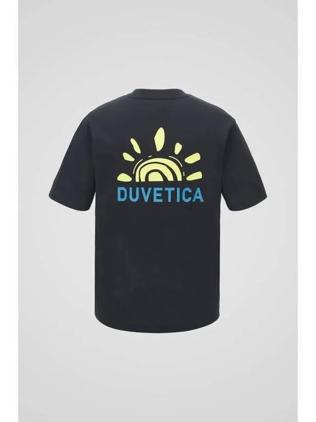 Tiny M dark navy men s short sleeve t shirt gold - DUVETICA - BALAAN 1