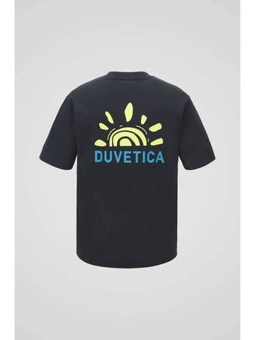 Tiny M dark navy men s short sleeve t shirt gold - DUVETICA - BALAAN 1