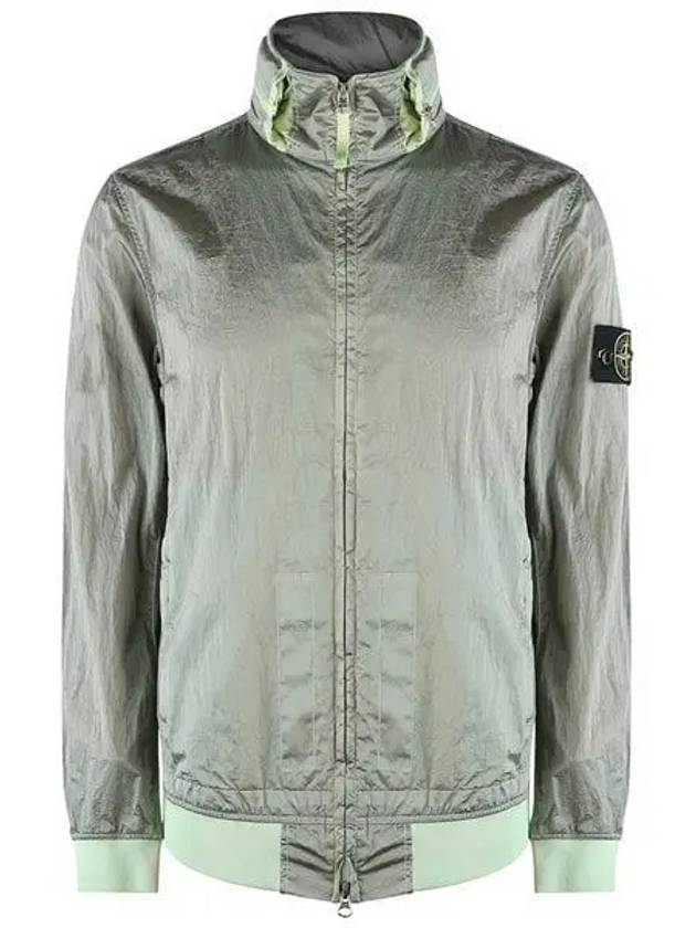 Men's Logo Patch Nylon Metal Zip-up Jacket Light Green - STONE ISLAND - BALAAN 2