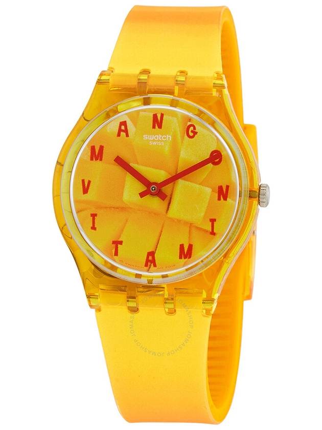 Swatch Coeur De Mangue Quartz Orange Mango Dial Unisex Watch GO119 - SWATCH - BALAAN 1