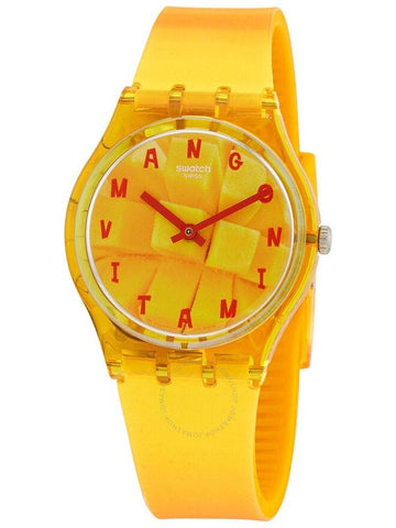 Swatch Coeur De Mangue Quartz Orange Mango Dial Unisex Watch GO119 - SWATCH - BALAAN 1