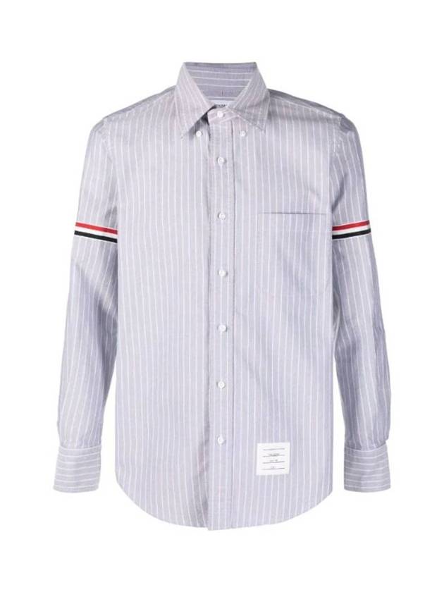 Armband Striped Cotton Long Sleeve Shirt - THOM BROWNE - BALAAN.