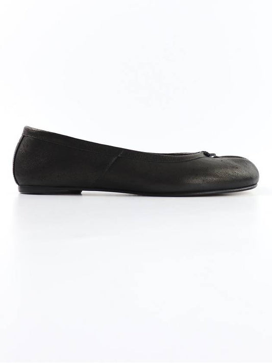 Tabi Leather Flat Shoes Black - MAISON MARGIELA - BALAAN 2