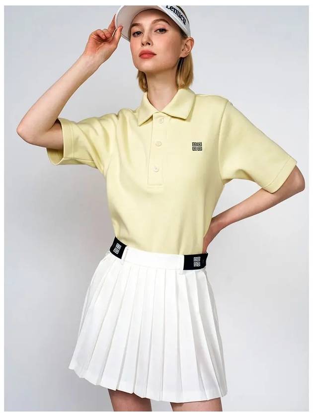 Logo Banding Pleated Skirt Women s Golf NUESFSK113WH - LENUCU - BALAAN 1